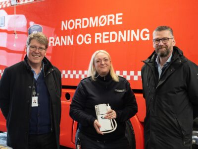 Stein Jenssen I Varig Forsikring, Karin Munck I Nordmøre Brann Og Redning Og Leif Sevaldsen I Varig Forsikring.